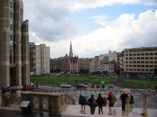 looking back to the square
