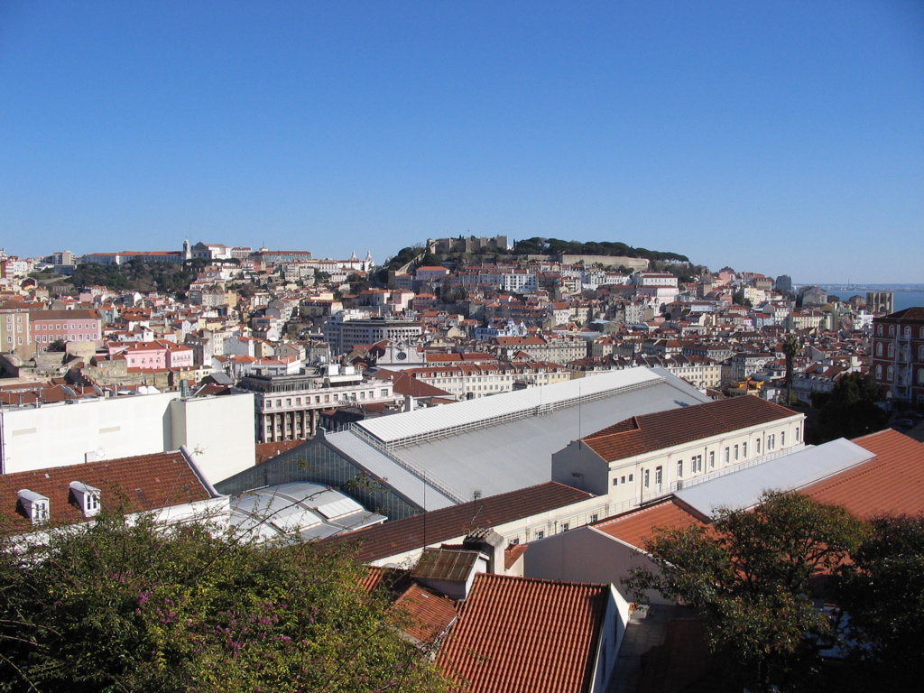 View over Lisboa's Baixa and Alfama