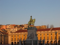 statue in the evening sun