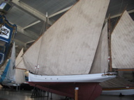 boat with a lotta sail at the maritime museum