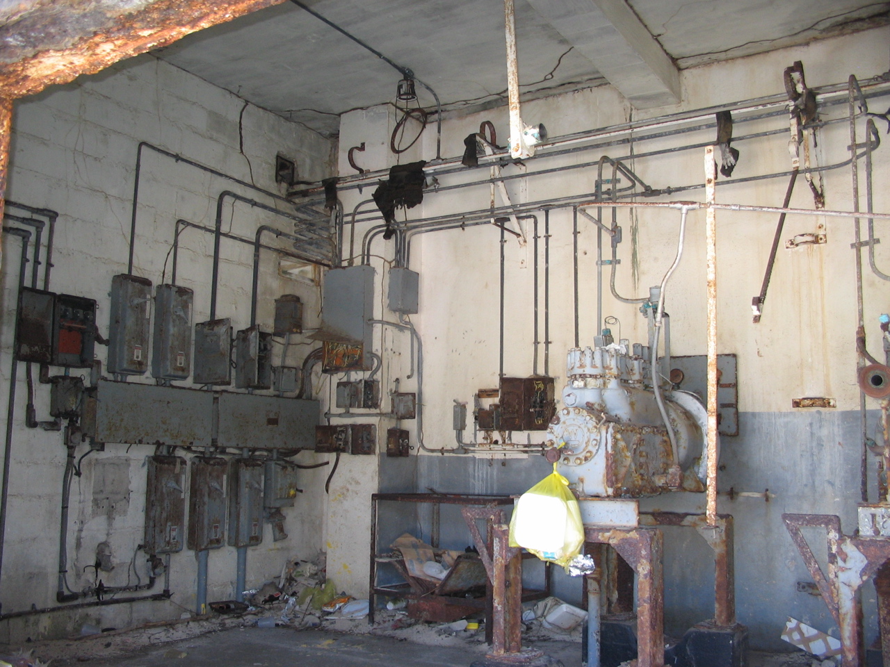 mechanical room of old school