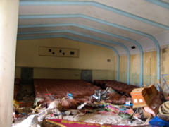 creepy abandoned theatre at old school