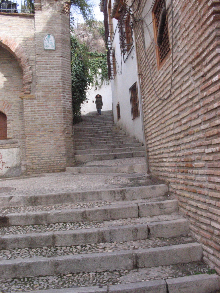 Climbing up to the old arabic quarter of Granada