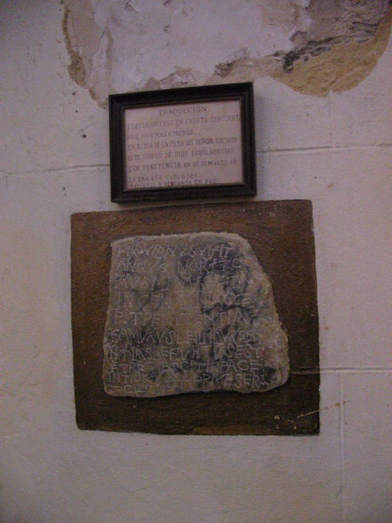 7th century tombstone in the Tarifa church