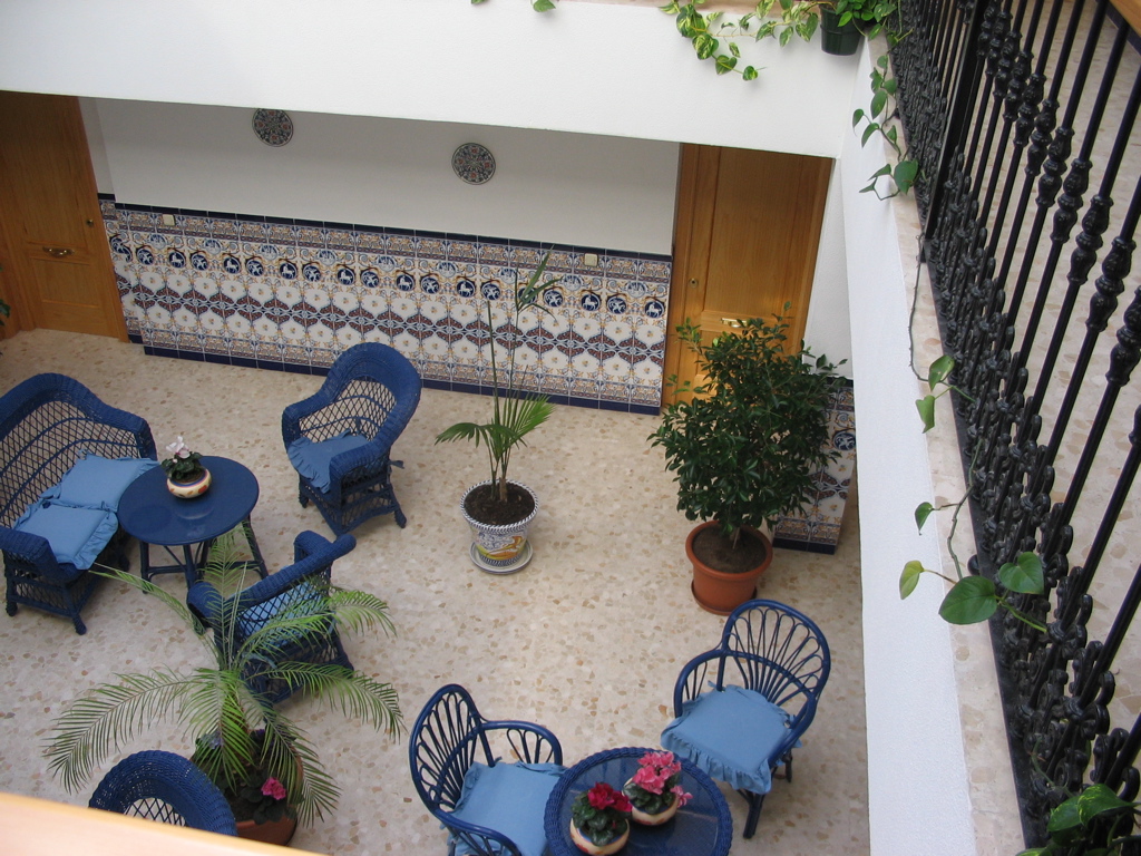inner courtyard at the hotel