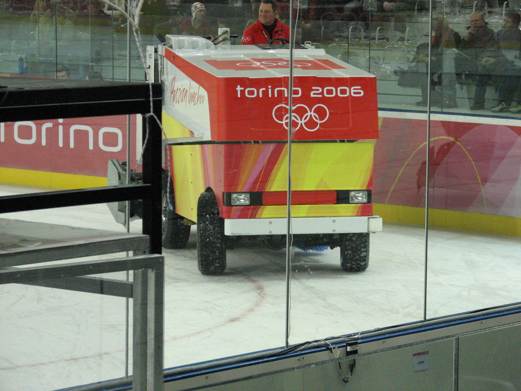 Zamboni isn't an official sponsor, so their logo gets covered over