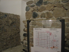 part of the old city wall incorporated in the museum