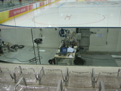 recording gear at the arena