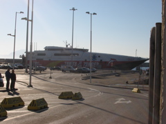 The ferry from Tarifa (out of service today)